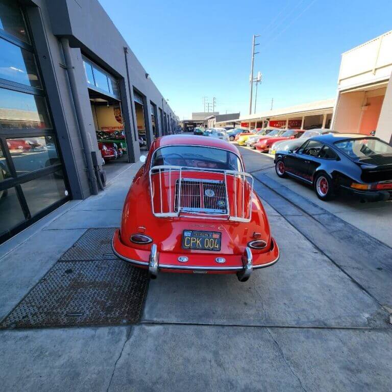 A collector car dealership.